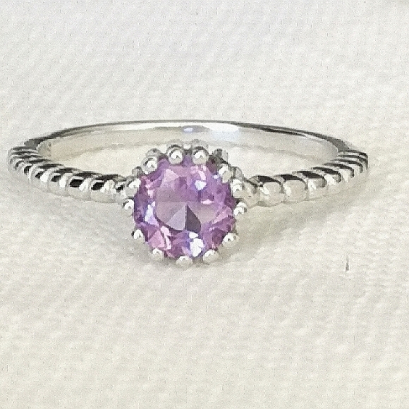 New lavender amethyst sterling silver ring size 6 - Picture 1 of 5